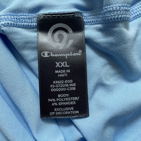 Champion C9 Long Sleeve Workout Athletic Top XXL Light Blue - Picture 6 of 8